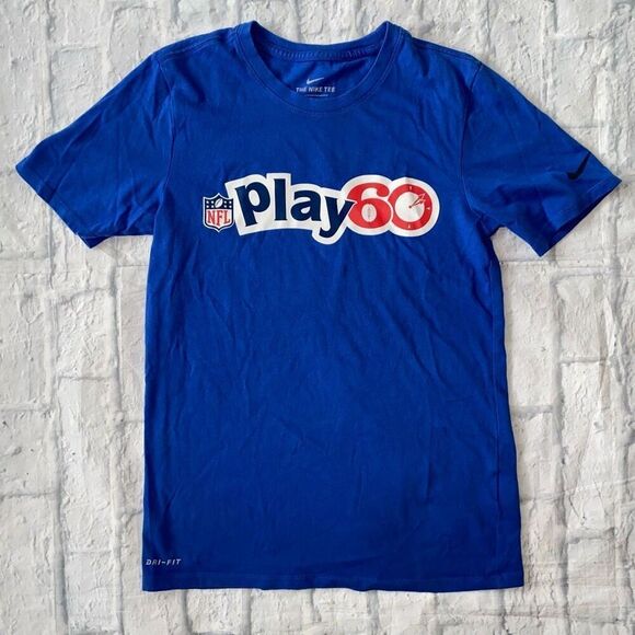 Nike the Nike tee men S NFL play 60 dri fit short sleeve Crewneck t-shirt blue - Picture 1 of 6